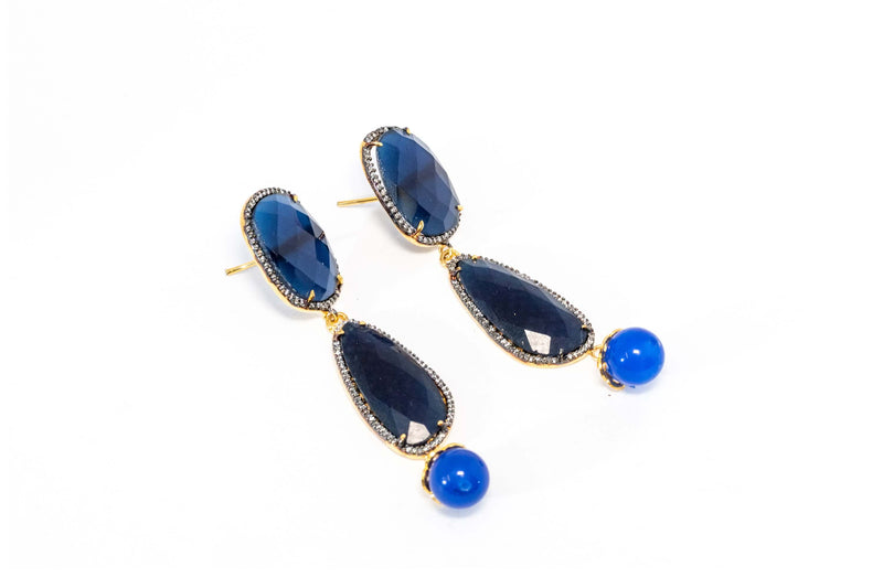 Blue Indian Dangle Earrings - Trendz & Traditionz Boutique